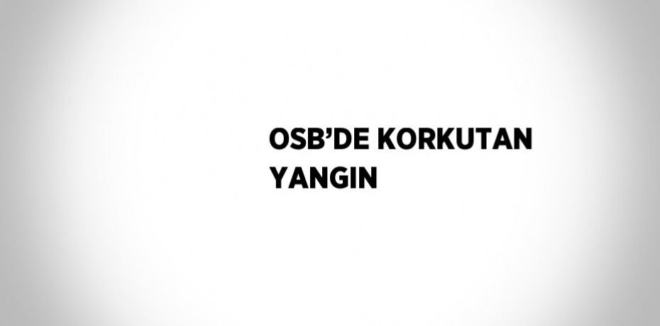OSB’DE KORKUTAN YANGIN