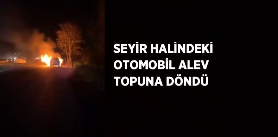 SEYİR HALİNDEKİ OTOMOBİL ALEV TOPUNA DÖNDÜ