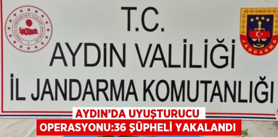 AYDIN’DA UYUŞTURUCU OPERASYONU:36 ŞÜPHELİ YAKALANDI