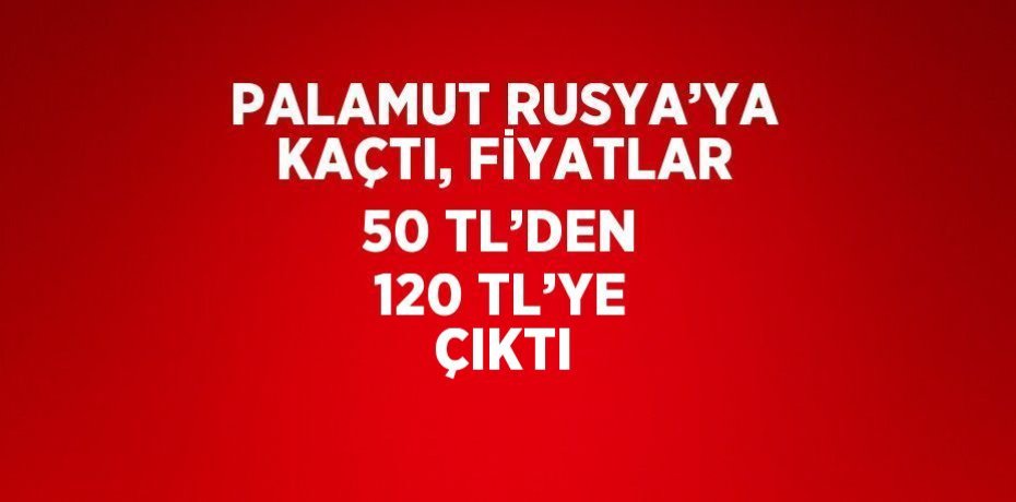 PALAMUT RUSYA’YA KAÇTI, FİYATLAR 50 TL’DEN 120 TL’YE ÇIKTI
