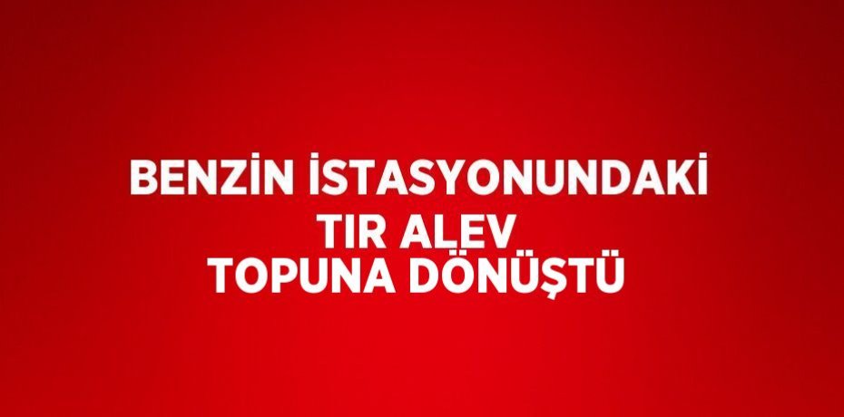 BENZİN İSTASYONUNDAKİ TIR ALEV TOPUNA DÖNÜŞTÜ