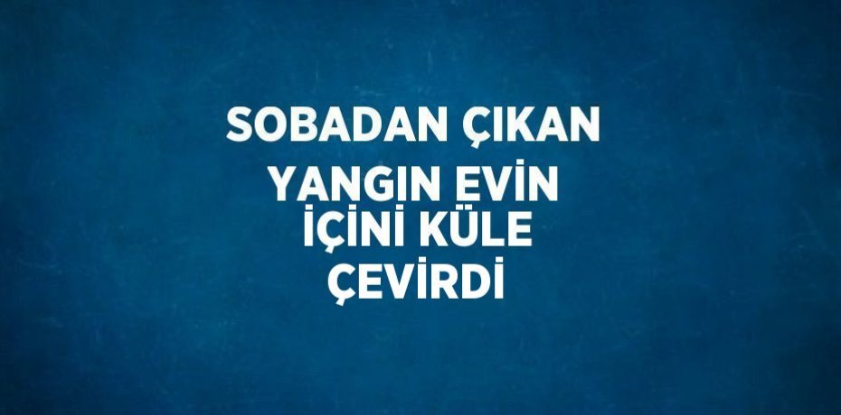 SOBADAN ÇIKAN YANGIN EVİN İÇİNİ KÜLE ÇEVİRDİ