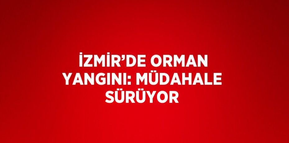 İZMİR’DE ORMAN YANGINI: MÜDAHALE SÜRÜYOR