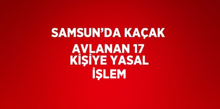 SAMSUN’DA KAÇAK AVLANAN 17 KİŞİYE YASAL İŞLEM
