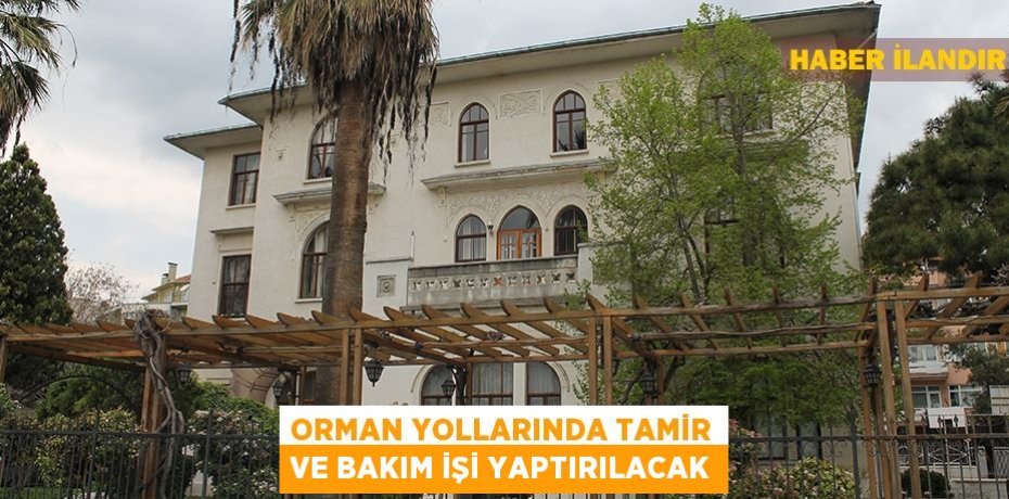 Orman yollarında tamir ve bakım işi yaptırılacak
