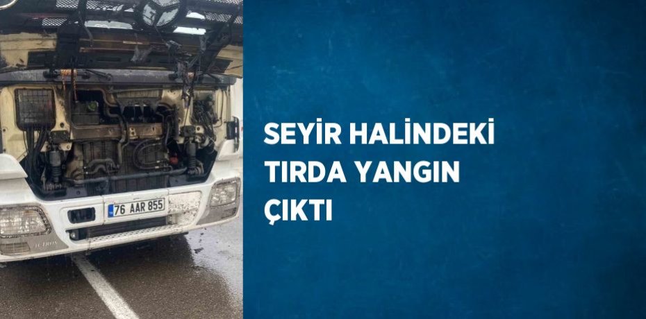 SEYİR HALİNDEKİ TIRDA YANGIN ÇIKTI