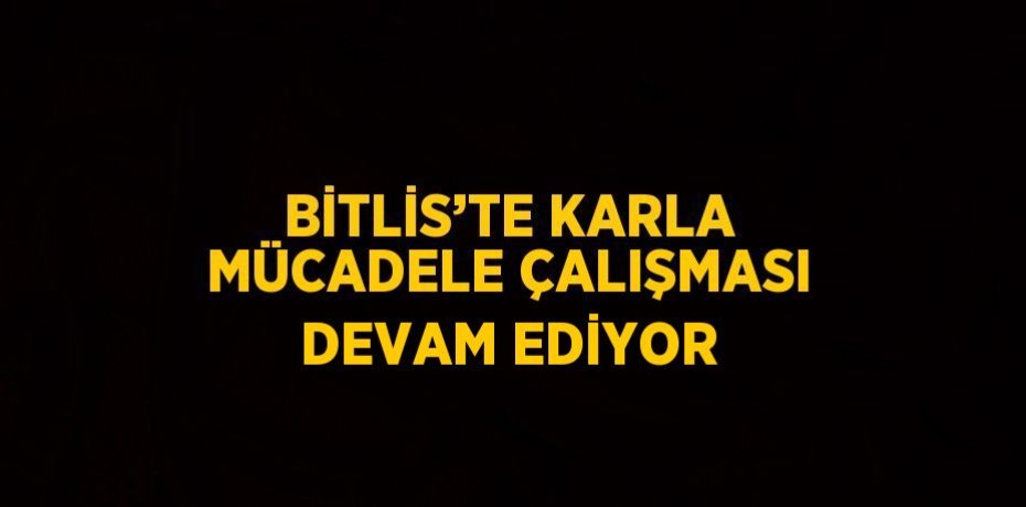 BİTLİS’TE KARLA MÜCADELE ÇALIŞMASI DEVAM EDİYOR