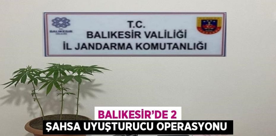 BALIKESİR’DE 2 ŞAHSA UYUŞTURUCU OPERASYONU