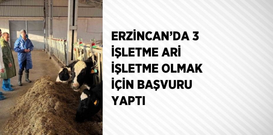 ERZİNCAN’DA 3 İŞLETME ARİ İŞLETME OLMAK İÇİN BAŞVURU YAPTI