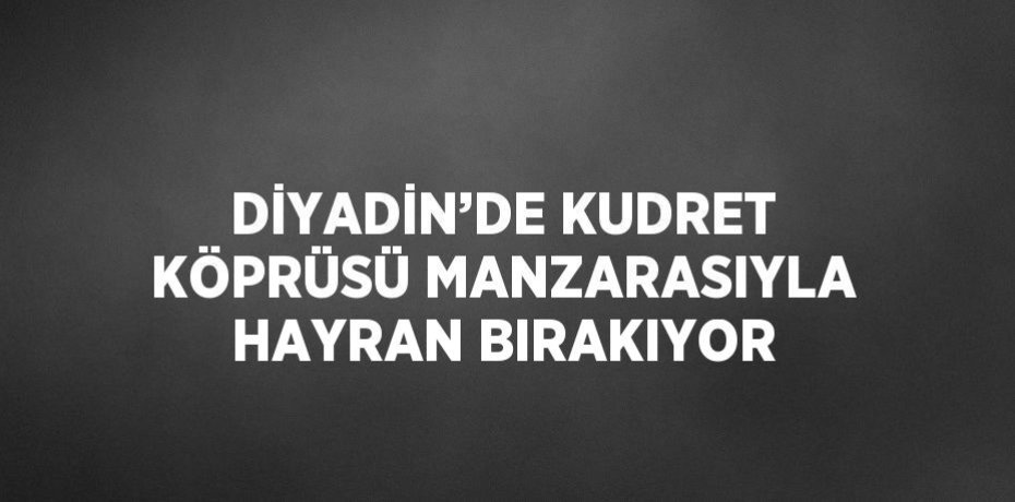 DİYADİN’DE KUDRET KÖPRÜSÜ MANZARASIYLA HAYRAN BIRAKIYOR