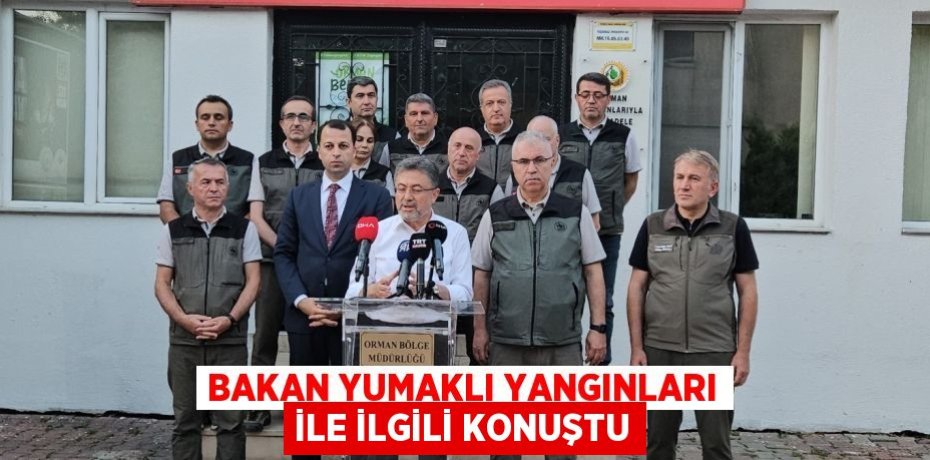 Bakan Yumaklı yangınları ile ilgili konuştu