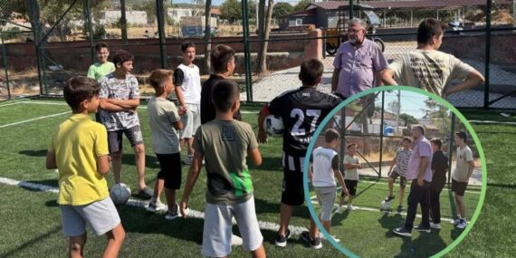 Kepsut Gençliği Sahada! Başkan Cankul, Yeni Spor Tesisinde Çocuklarla Buluştu
