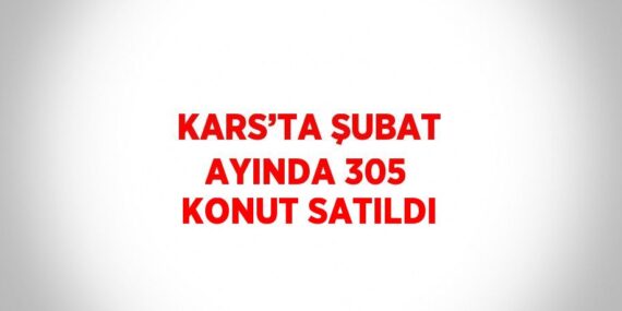 KARS’TA ŞUBAT AYINDA 305 KONUT SATILDI