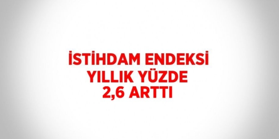 İSTİHDAM ENDEKSİ YILLIK YÜZDE 2,6 ARTTI
