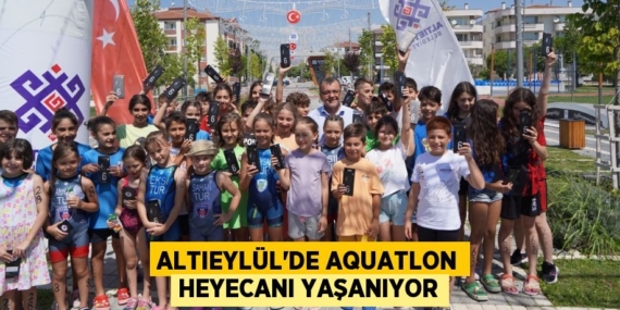 ALTIEYLÜL’DE AQUATLON HEYECANI YAŞANIYOR