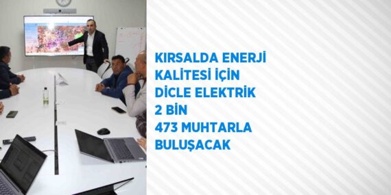 KIRSALDA ENERJİ KALİTESİ İÇİN DİCLE ELEKTRİK 2 BİN 473 MUHTARLA BULUŞACAK