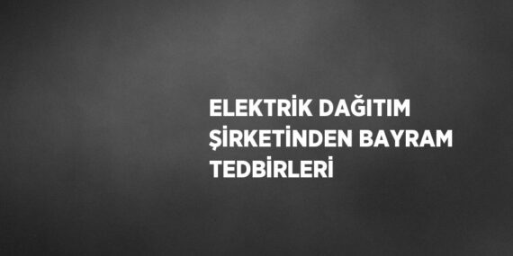ELEKTRİK DAĞITIM ŞİRKETİNDEN BAYRAM TEDBİRLERİ
