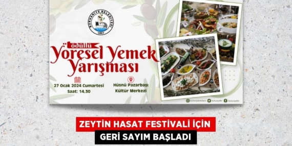 ZEYTİN HASAT FESTİVALİ İÇİN  GERİ SAYIM BAŞLADI