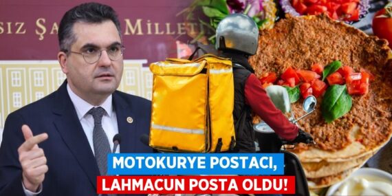 MOTOKURYE POSTACI, LAHMACUN POSTA OLDU!
