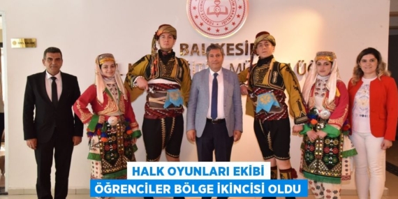 HALK OYUNLARI EKİBİ ÖĞRENCİLER BÖLGE İKİNCİSİ OLDU