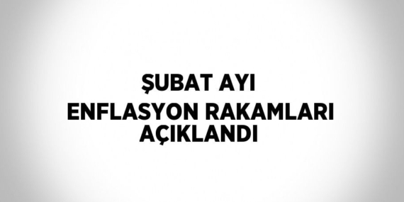 ŞUBAT AYI ENFLASYON RAKAMLARI AÇIKLANDI