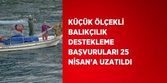 KÜÇÜK ÖLÇEKLİ BALIKÇILIK DESTEKLEME BAŞVURULARI 25 NİSAN’A UZATILDI