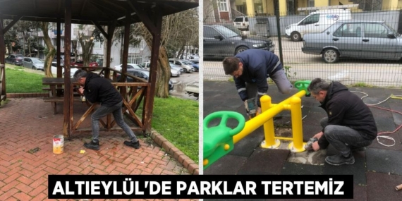 ALTIEYLÜL’DE PARKLAR TERTEMİZ