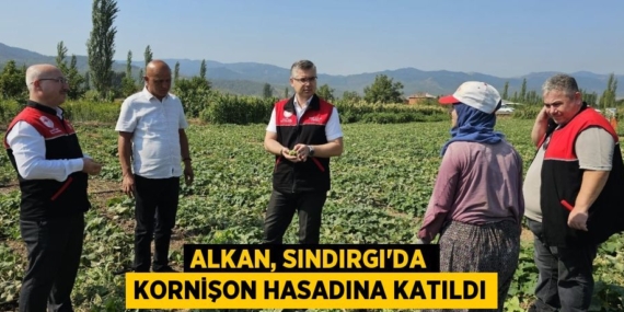 ALKAN, SINDIRGI’DA KORNİŞON HASADINA KATILDI