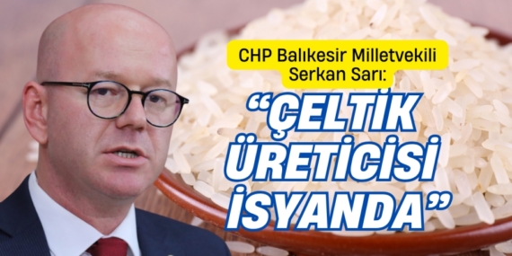 CHP Balıkesir Milletvekili Serkan Sarı: “ÇELTİK ÜRETİCİSİ İSYANDA”