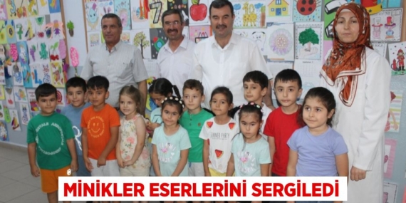 MİNİKLER ESERLERİNİ SERGİLEDİ