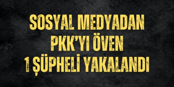 SOSYAL MEDYADAN PKK’YI ÖVEN 1 ŞÜPHELİ YAKALANDI