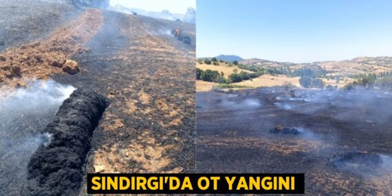 Sındırgı’da ot yangını