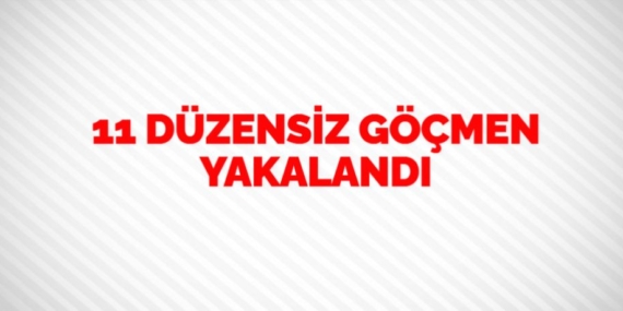 11 DÜZENSİZ GÖÇMEN YAKALANDI