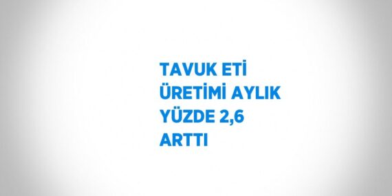 TAVUK ETİ ÜRETİMİ AYLIK YÜZDE 2,6 ARTTI