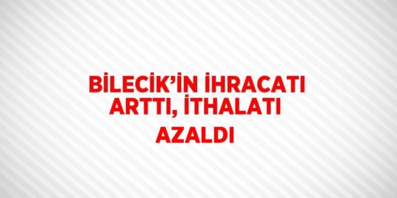 BİLECİK’İN İHRACATI ARTTI, İTHALATI AZALDI