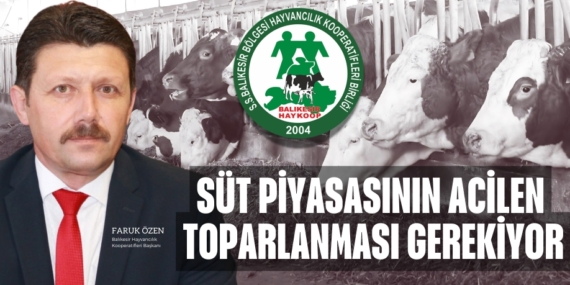 SÜT PİYASASININ ACİLEN TOPARLANMASI GEREKİYOR