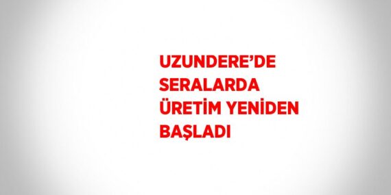UZUNDERE’DE SERALARDA ÜRETİM YENİDEN BAŞLADI