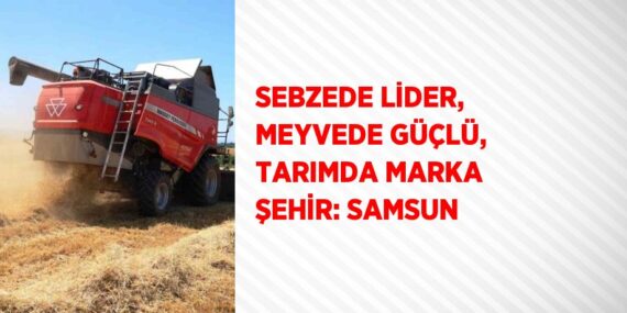 SEBZEDE LİDER, MEYVEDE GÜÇLÜ, TARIMDA MARKA ŞEHİR: SAMSUN