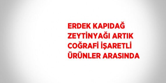 ERDEK KAPIDAĞ ZEYTİNYAĞI ARTIK COĞRAFİ İŞARETLİ ÜRÜNLER ARASINDA