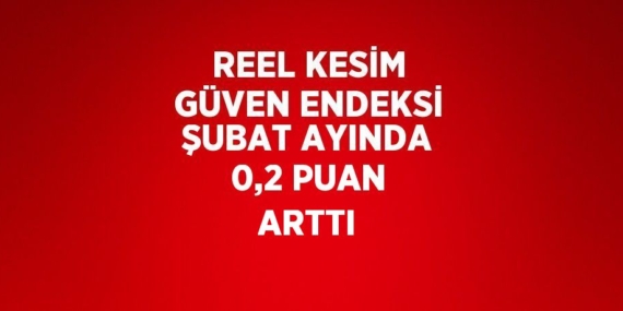 REEL KESİM GÜVEN ENDEKSİ ŞUBAT AYINDA 0,2 PUAN ARTTI