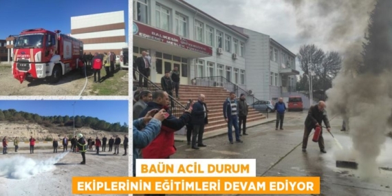 BAÜN ACİL DURUM EKİPLERİNİN EĞİTİMLERİ DEVAM EDİYOR