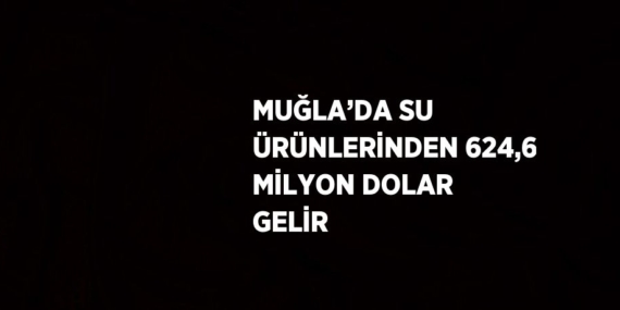 MUĞLA’DA SU ÜRÜNLERİNDEN 624,6 MİLYON DOLAR GELİR