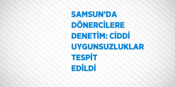SAMSUN’DA DÖNERCİLERE DENETİM: CİDDİ UYGUNSUZLUKLAR TESPİT EDİLDİ