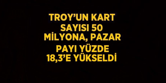 TROY’UN KART SAYISI 50 MİLYONA, PAZAR PAYI YÜZDE 18,3’E YÜKSELDİ