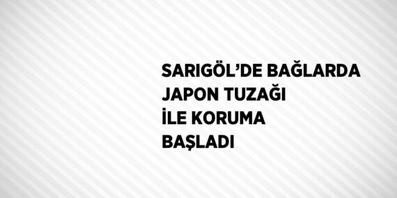 SARIGÖL’DE BAĞLARDA JAPON TUZAĞI İLE KORUMA BAŞLADI