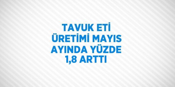 TAVUK ETİ ÜRETİMİ MAYIS AYINDA YÜZDE 1,8 ARTTI