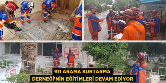 911 ARAMA KURTARMA DERNEĞİ’NİN EĞİTİMLERİ DEVAM EDİYOR