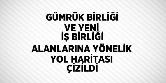 GÜMRÜK BİRLİĞİ VE YENİ İŞ BİRLİĞİ ALANLARINA YÖNELİK YOL HARİTASI ÇİZİLDİ