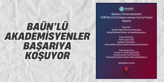 BAÜN’LÜ AKADEMİSYENLER BAŞARIYA KOŞUYOR