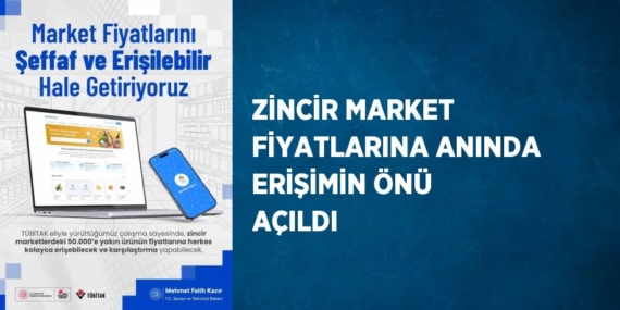 ZİNCİR MARKET FİYATLARINA ANINDA ERİŞİMİN ÖNÜ AÇILDI